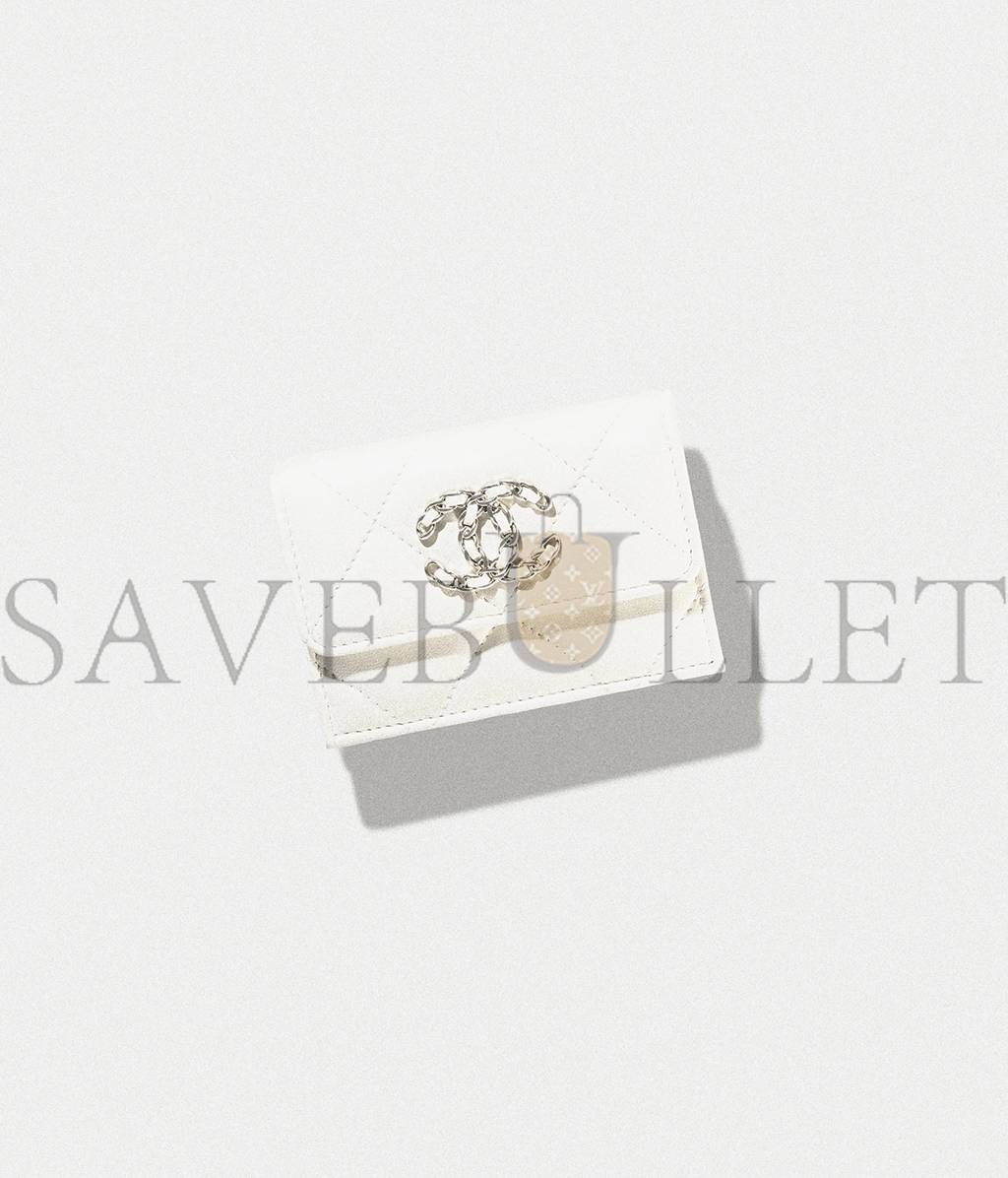 CHANEL 19 SMALL FLAP WALLET AP1789 B07327 10601 (12*7.5*2.5cm) CHANEL 19 SMALL FLAP WALLET AP1789 B07327 10601 (12*7.5*2.5cm)
